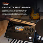 Roland TD313 V-Drums | Kit de batería en V compacto serie 3 | Módulo de sonido V31 | Tecnología de sonido avanzada | Almohadillas mejoradas y disparo preciso de platillos | Modo Coach integrado | Funciones de E/S ampliadas