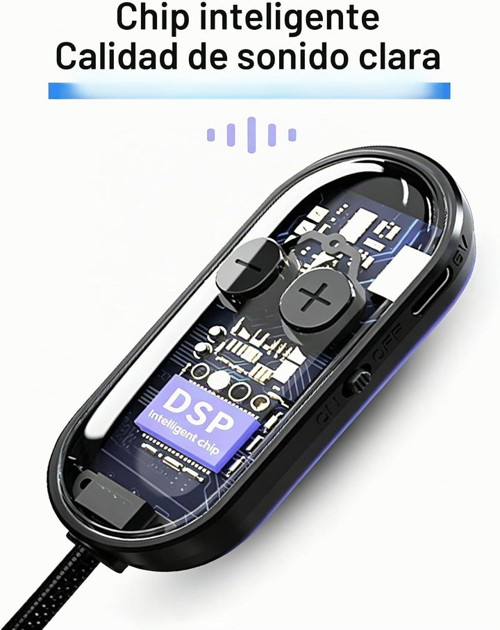 LYAIXZE Auriculares de micrófono inalámbrico, auriculares 2 en 1 y...