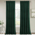 RYB HOME Cortinas opacas de terciopelo verde de 84 pulgadas para dormitorio