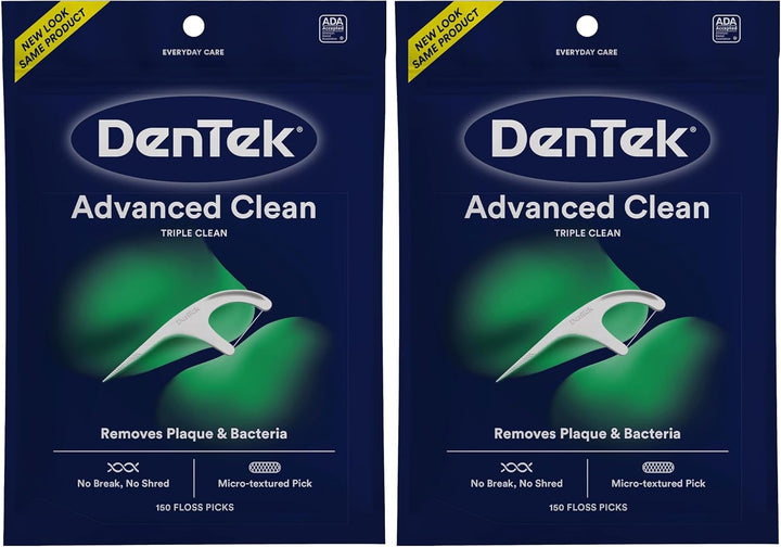 DenTek Advanced Clean - Palillos de hilo dental sin romper y sin tr...