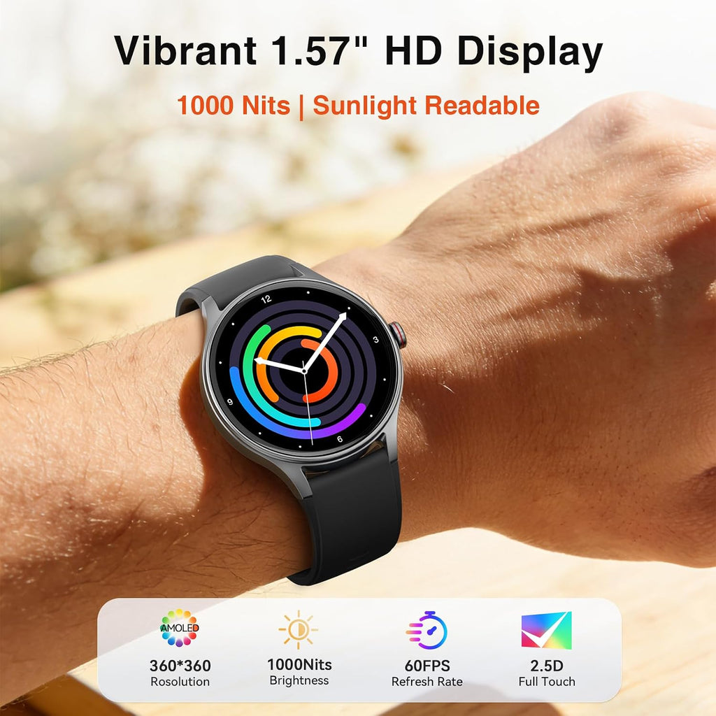 Fitpolo Reloj inteligente para hombre y mujer, Android y iPhone (2 bandas