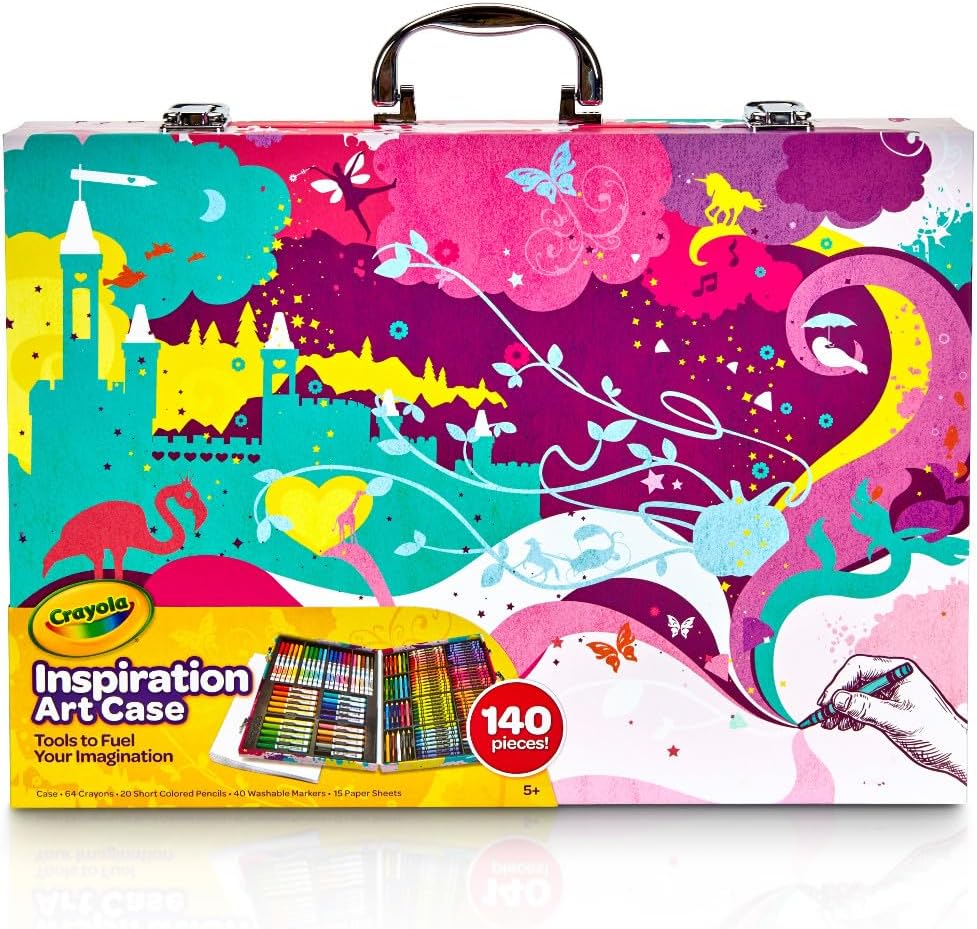 Caja artística de colores Crayola Inspiration, color rosado, Rosado