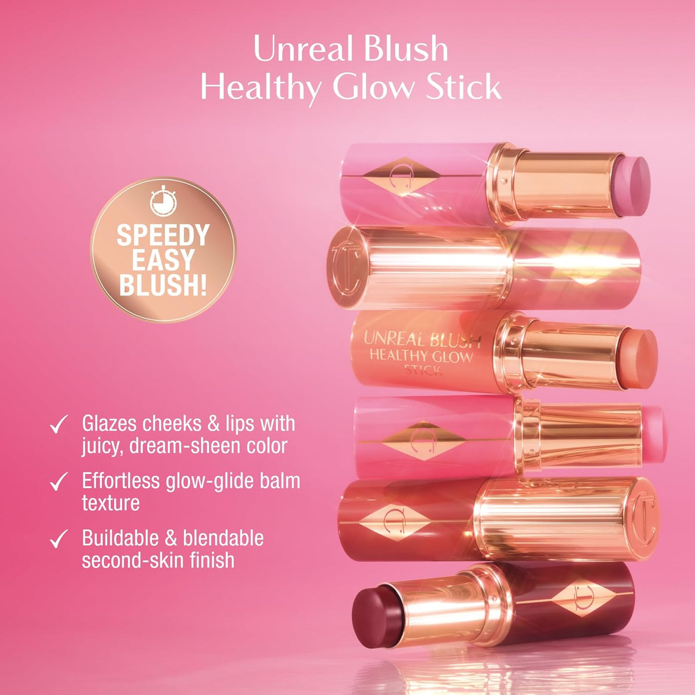Charlotte Tilbury Unreal Healthy Glow Blush Stick - Buildable Cream...