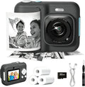 Cámara de impresión instantánea para niños, 1080P con tarjeta de 32