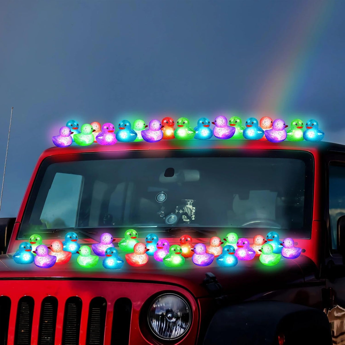 Deekin 48 patos de goma con luz LED a granel de 2 pulgadas que brillan en