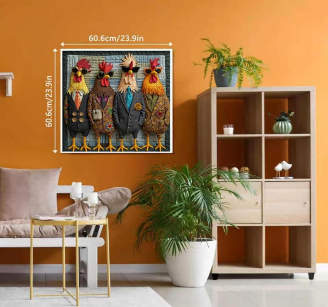 Runway Roosters - Rompecabezas de 1000 piezas para adultos