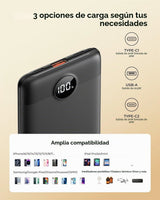 Cargador portátil pequeño de 10000 mAh, mini banco de energía con p...