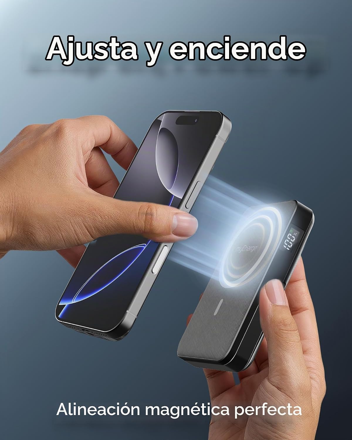 myCharge CliqLuxe - Banco de energía inalámbrico magnético de 10,00...