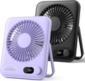 WHATOOK Paquete de 2 Ventiladores de Escritorio Pequeños: Batería d...