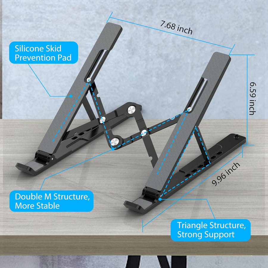 Gogoonike Soporte ajustable para laptop elevador portátil