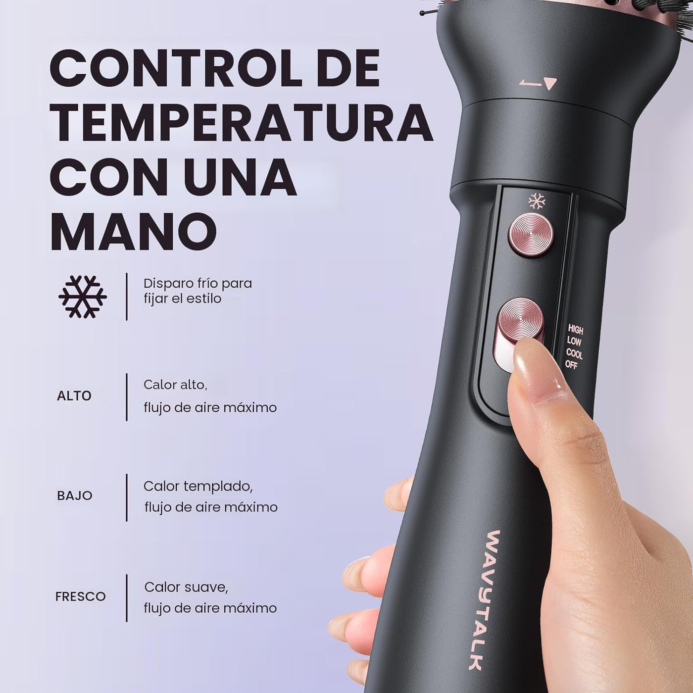 Set de cepillo secador de pelo Wavytalk, juego de cepillo de aire c...
