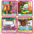 HOGOKIDS Juego de construcción de casa del árbol con luz