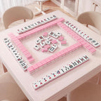 American Mahjong - Juego de azulejos Mahjong, 166 azulejos rosados