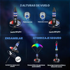 Lanzacohetes, 170 pies de altitud de vuelo, kits de modelo de cohete con juego de lanzamiento, cohete volador ultra alto, juguete de cohete, juguetes para niños al aire libre, regalo para niños