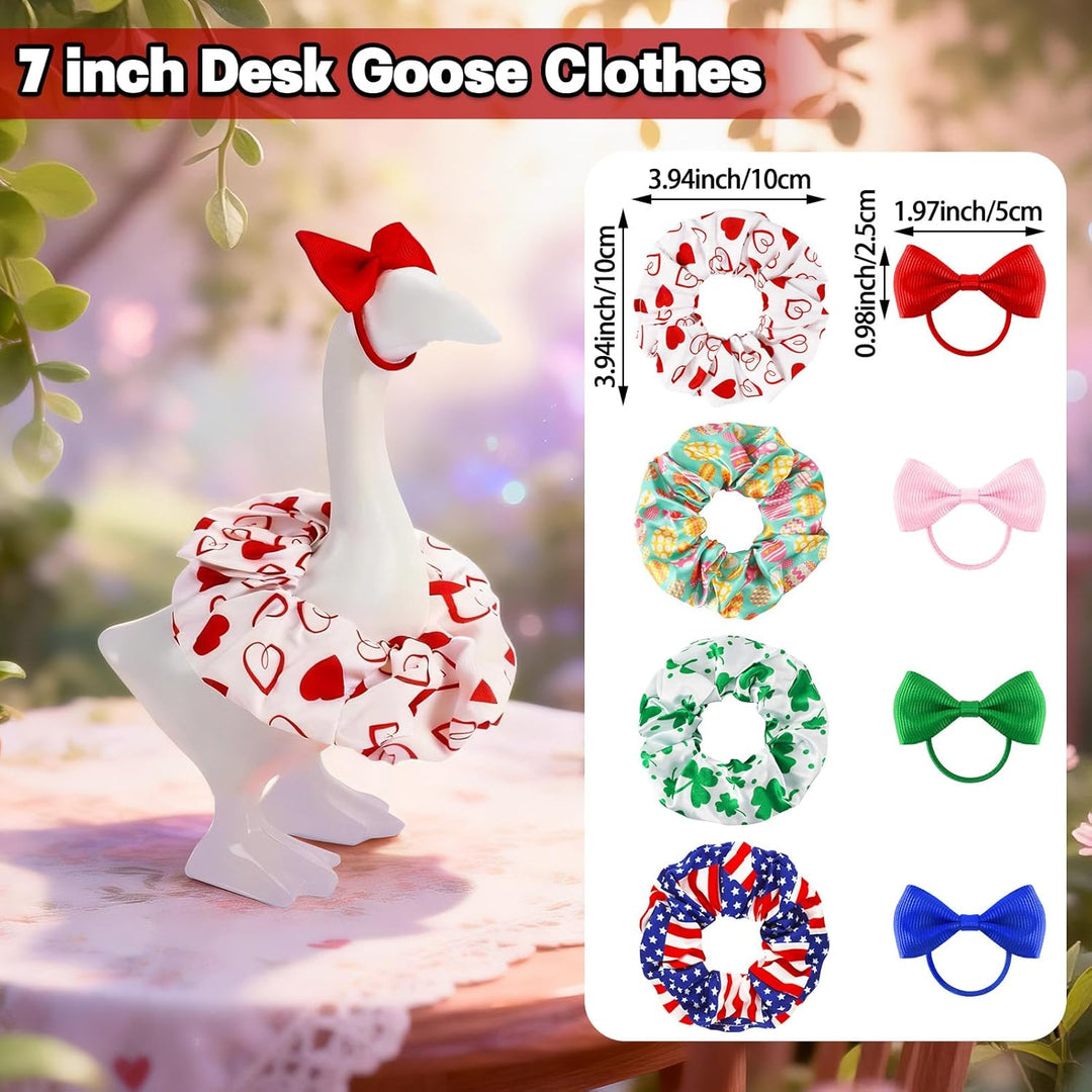 BOARDFEB Mini Desk Goose Outfits 4 Packs Holiday Desk
