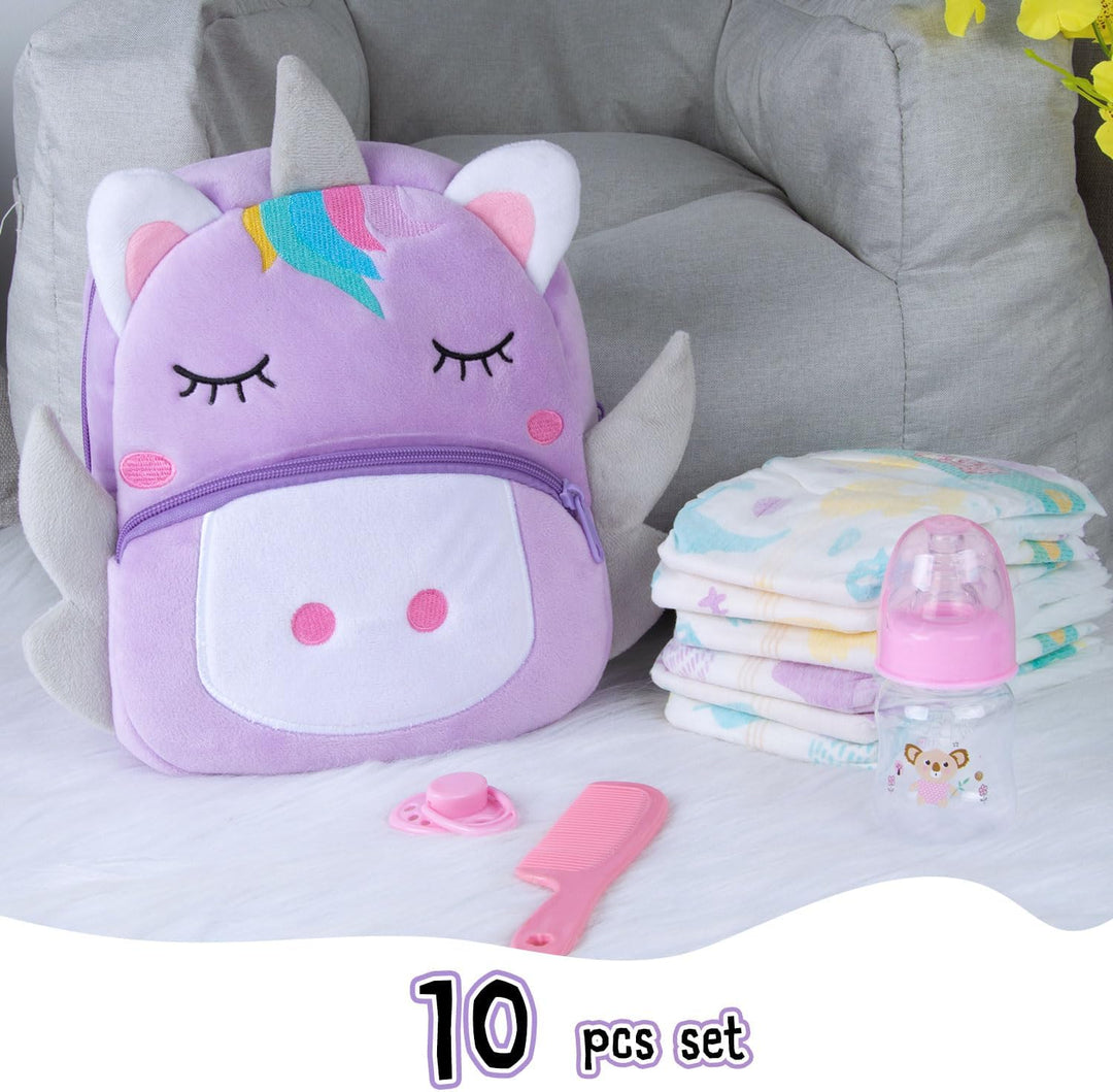 Juego de 10 bolsas de pañales para muñecas Reborn de 17 a 24 pulgad...