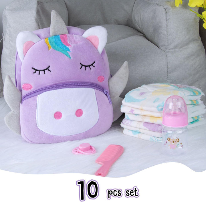 Juego de 10 bolsas de pañales para muñecas Reborn de 17 a 24 pulgad...