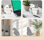Larcele Juego de micro bloques de construcción, mini ladrillos de juguete de construcción para mayores de 12 años, 1412 piezas KLJM-05 (Munchkin Cat-Grey)