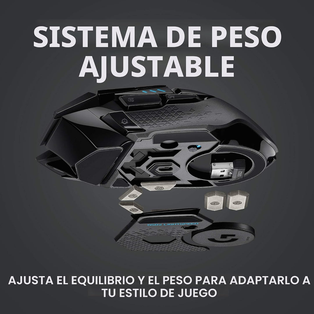 Ratón inalámbrico para juegos Logitech G502 Lightspeed con sensor H...
