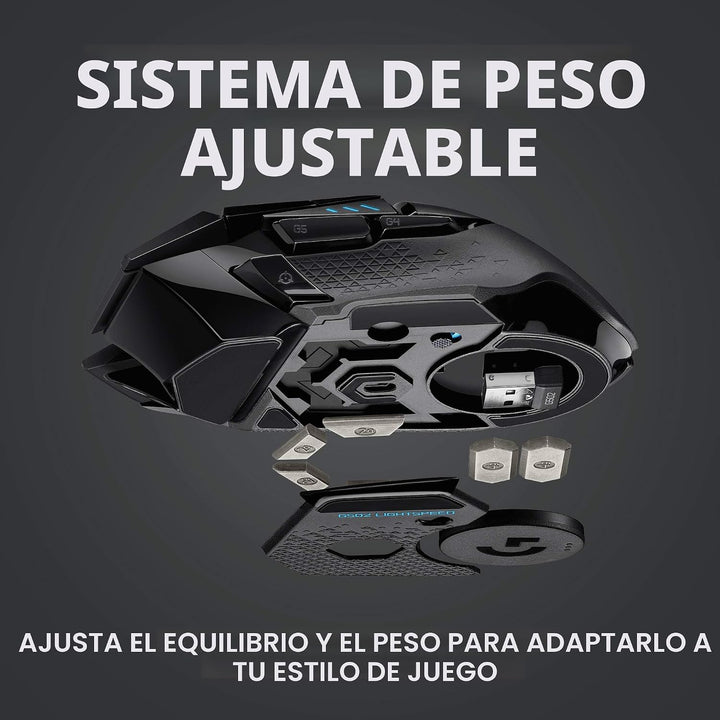 Ratón inalámbrico para juegos Logitech G502 Lightspeed con sensor H...