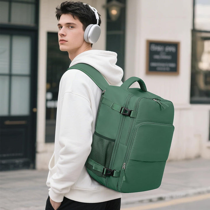 Mochila de Viaje Sinaliy, Verde, Grande, Viajes