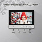 Sistema de intercomunicación de video con cable de 1080P de 9 pulgadas con cámara y monitor de timbre, cámara con monitor que soporta desbloqueo, monitoreo, intercomunicador de doble vía para