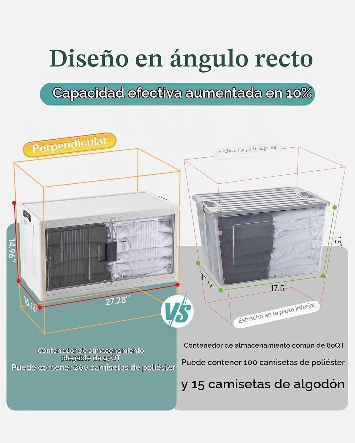 OlarHike - Contenedores de almacenamiento de 97 cuartos de galón con tapas para armario, garaje, estantes, paquete de 3