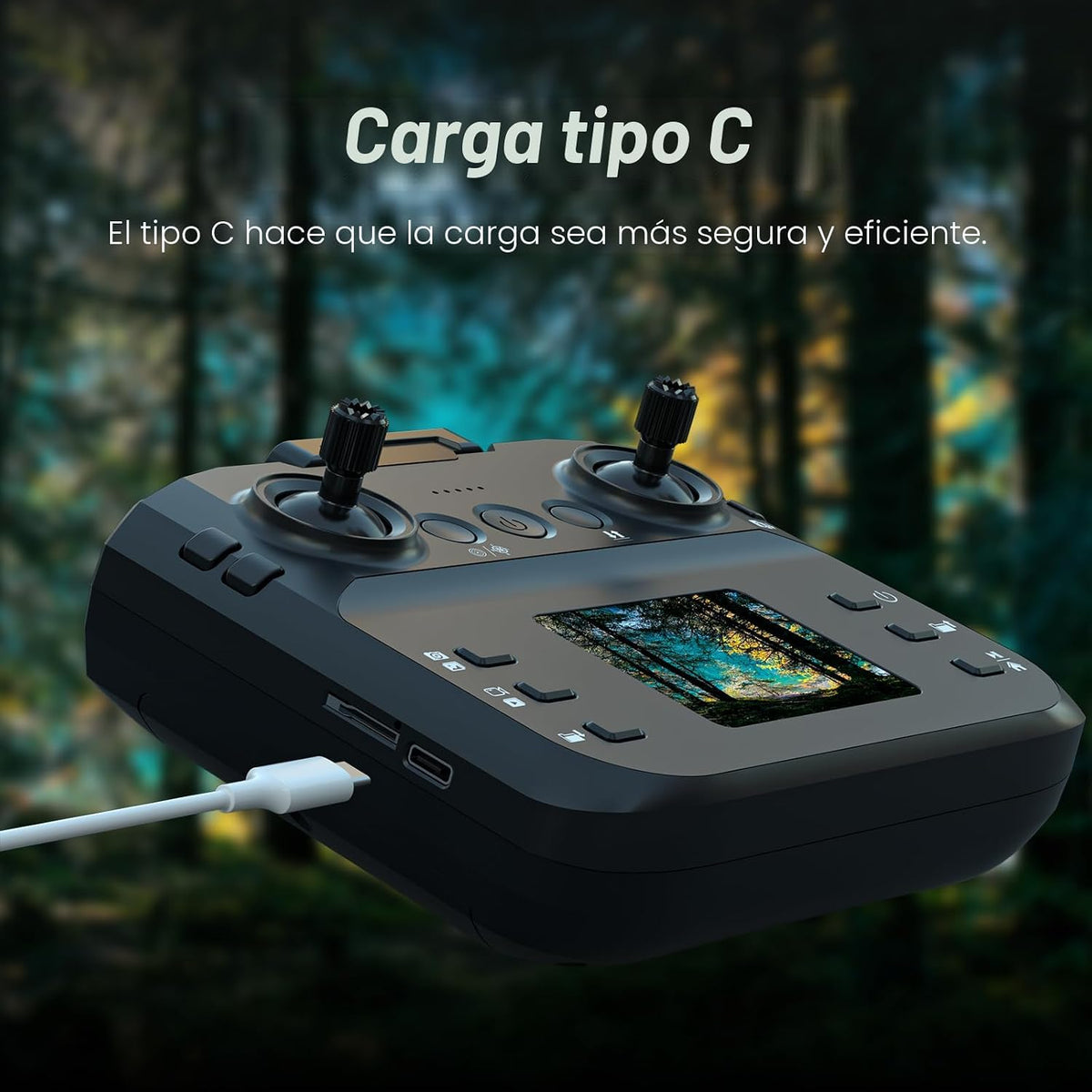 Dron con cámara, FPV Drone con control remoto de pantalla, dron motor sin escobillas para adultos principiantes y niños, 20 minutos de tiempo de vuelo con una tecla, plegable, fácil de volar, juguete