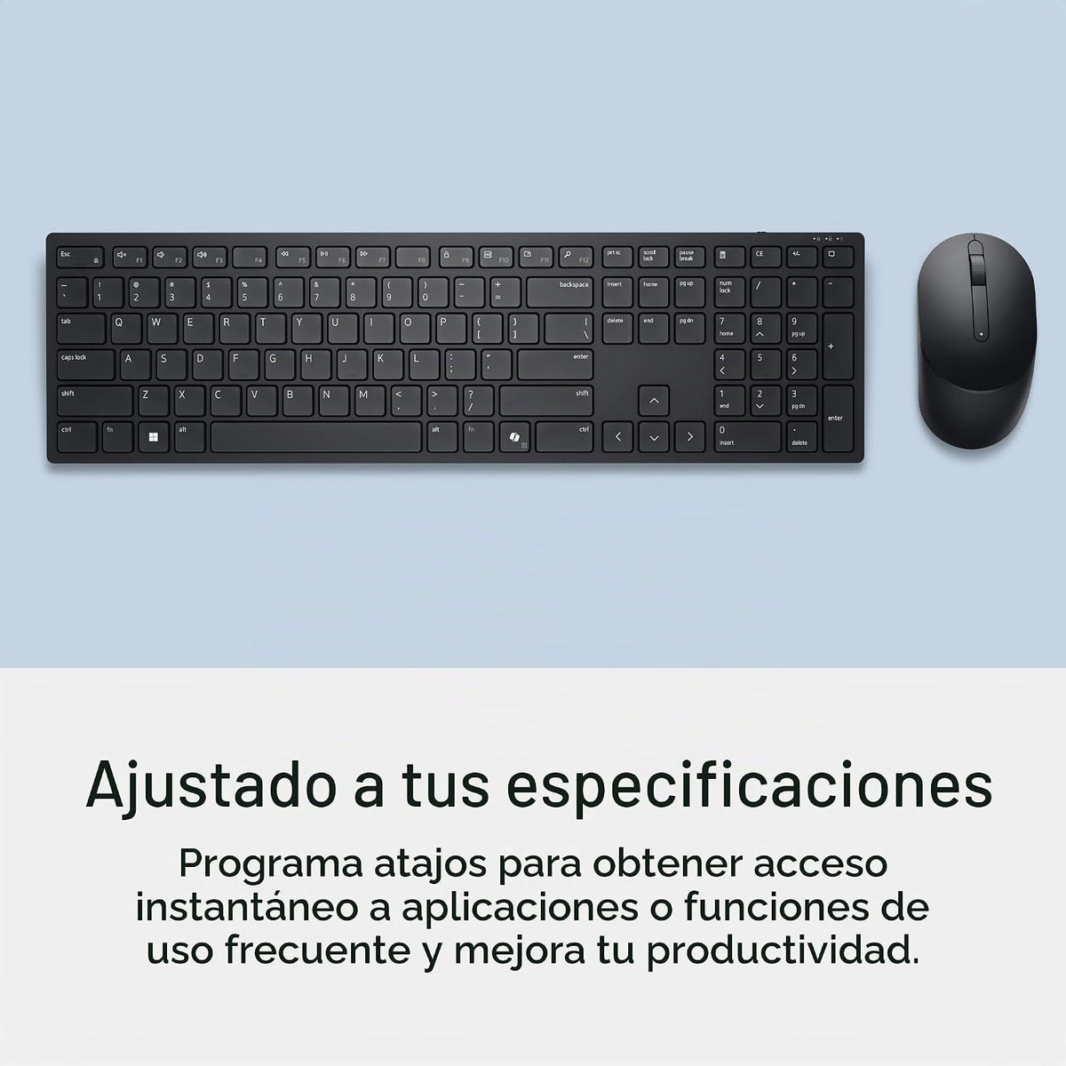 Dell Teclado y mouse inalámbricos avanzados - KM520 - Inalámbrico,...