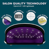 Secador de uñas con gel con LED de 48 W UV y sensor (blanco), de Sunuv