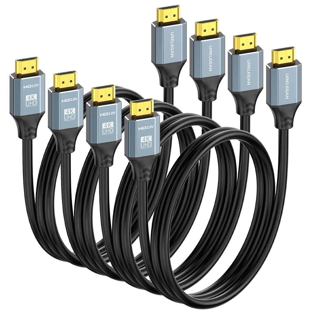 Paquete de 4 cables HDMI de 6 pies