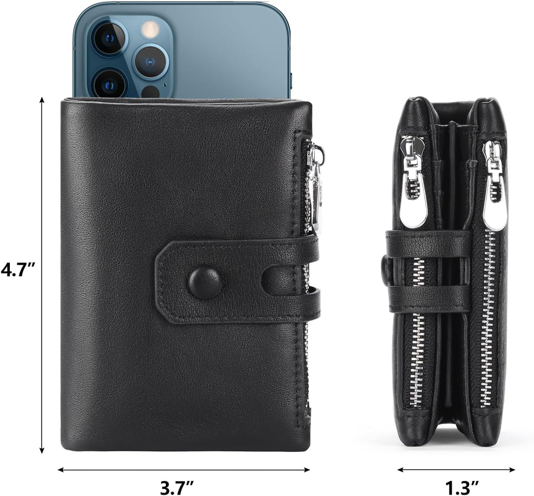 FALAN MULE Cartera para hombre con cremallera y bolsillo para moned...