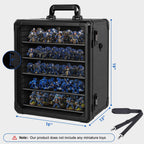 Estuche de transporte en miniatura Estuche de almacenamiento para miniaturas con 6 bandejas y 2 cerraduras