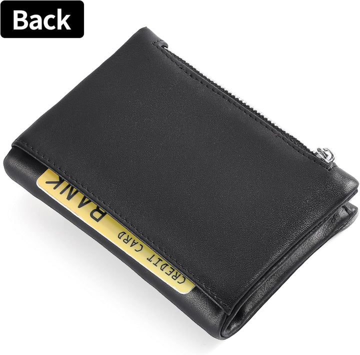 FALAN MULE Cartera para hombre con cremallera y bolsillo para moned...