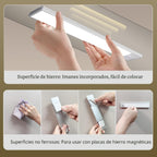Paquete de 4 luces para debajo del gabinete, luz recargable con sensor de movimiento para interiores, luces magnéticas inalámbricas regulables, 32 luces LED debajo de la encimera para cocina, armario, escaleras, luz cálida
