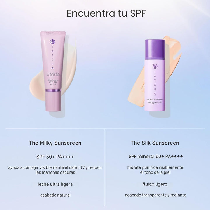 TATCHA The Milky Sunscreen - Protector solar de amplio espectro SPF...