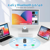XBG Ratón Bluetooth inalámbrico B15pro, Bluetooth 5.0\/4.0 y 2.4G T...