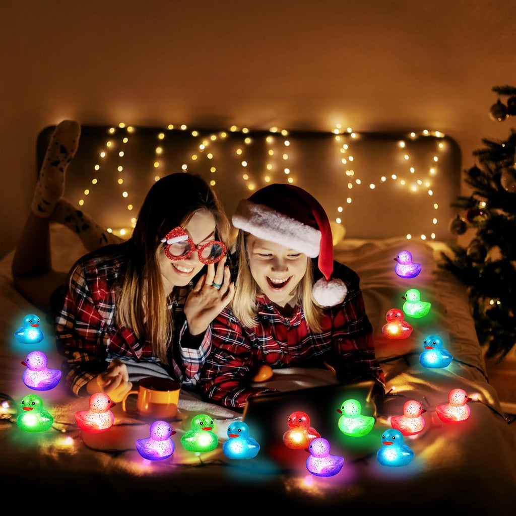 Deekin 48 patos de goma con luz LED a granel de 2 pulgadas que brillan en