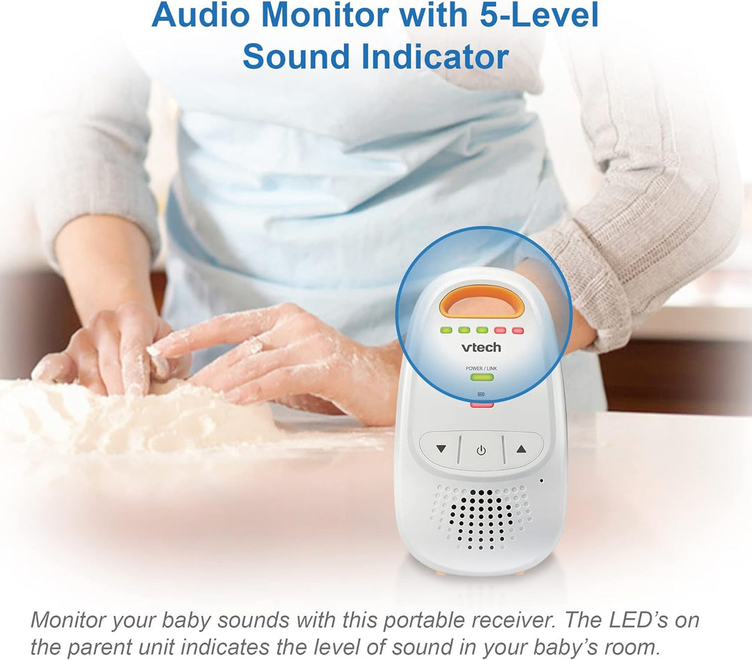 VTech DM1411 Audio Monitor de bebé y chupete portátil Batería recar...