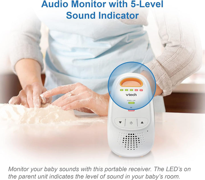 VTech DM1411 Audio Monitor de bebé y chupete portátil Batería recar...