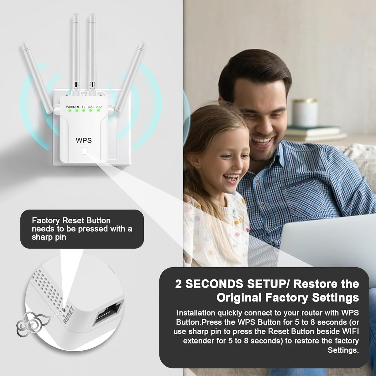 WiFi Extender Signal BoosterWiFi Extender 5G WiFi Booster