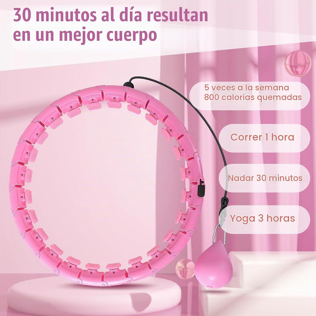 OurStarry - Aro de Ejercicio con Peso de 34 Nudos de Tamaño Grande, Anillo Inteligente de Cintura para Pérdida de Peso en Adultos