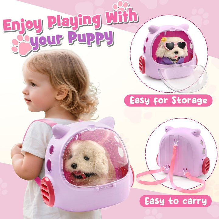 Cleboen 17 piezas Juguetes de Perro Robot para Niñas Niños de 3-6,...