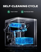 Silonn Máquina de hielo para encimera con cesta de hielo expandible de 2.5 L y tanque de agua de 1.8 L, 9 balas de hielo en 6 minutos, máquinas de hielo portátiles, control táctil LED, autolimpieza, 2
