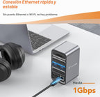 TobenONE Estación de acoplamiento para MacBook 16 en 2, monitores 4K duales