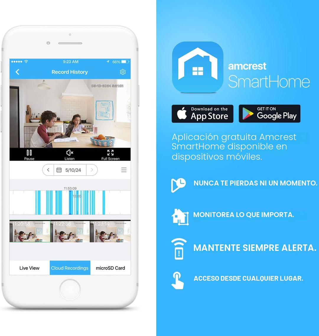 Amcrest Cámara WiFi 1080P para interiores, cámara de niñera, cámara...