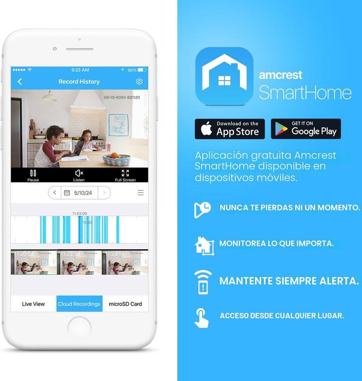 Amcrest Cámara WiFi 1080P para interiores, cámara de niñera, cámara...