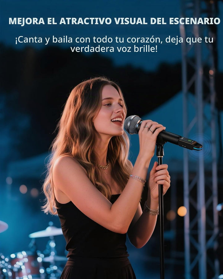 LEKATO Receptor transmisor XLR inalámbrico de 2.4 GHz para micrófon...