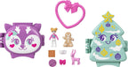 Polly Pocket Mini juguetes, paquete compacto apilable de vacaciones con micro muñeca, accesorios, animal de mascota, juguete de viaje con clip