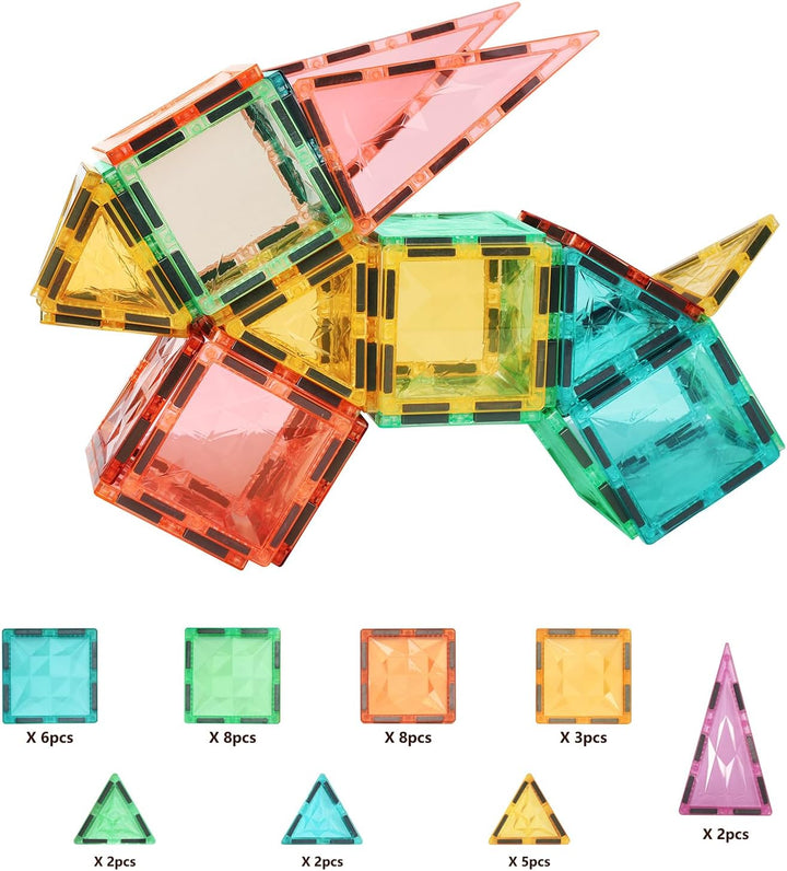 YRZtiles Juego de azulejos magnéticos de 100 piezas para niños, blo...